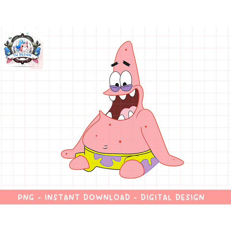 Mademark x SpongeBob SquarePants - Patrick Star - Maniacal Laugh png, sublimation.jpg