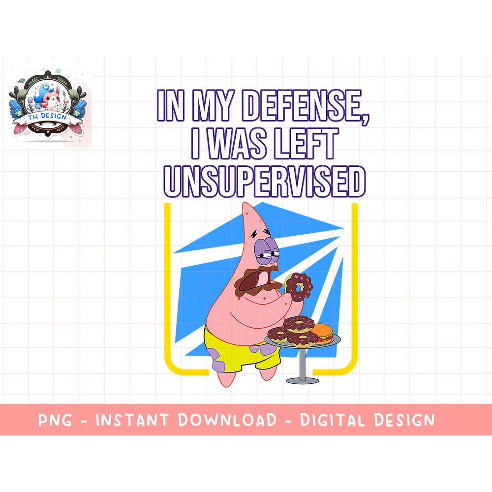 Mademark x SpongeBob SquarePants - Patrick Star - Unsupervised png, sublimation.jpg