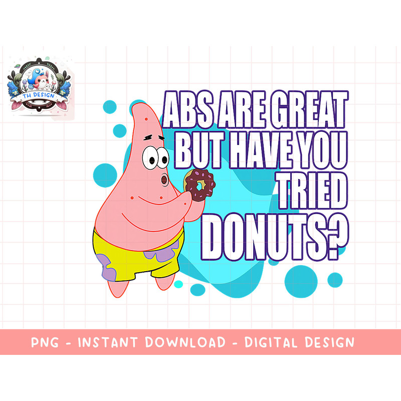 Mademark x SpongeBob SquarePants - Patrick Star Loves Donuts png, sublimation.jpg