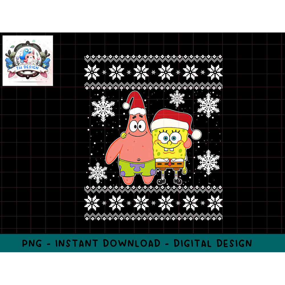 Mademark x SpongeBob SquarePants - Spongebob And Patrick Best Friends Holiday Christmas Graphic T-Sh copy.jpg