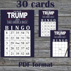 Trump bingo cards,Printable bingo trump,Donald Trump bingo card,Trump Bingo,30 Printable Bingo Cards--1