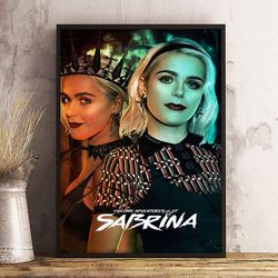 sabrina wall art, chilling adventures of sabrina poster, sabrina home decor, decoration, movie print, movie poster
