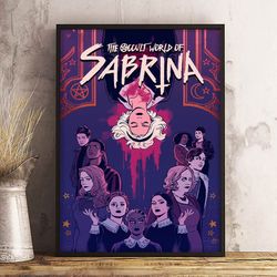 sabrina wall art, chilling adventures of sabrina poster, sabrina home decor, movie print, movie poster, decoration