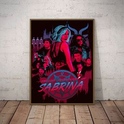 sabrina wall art, chilling adventures of sabrina poster, sabrina home decor, decoration, movie poster, movie print