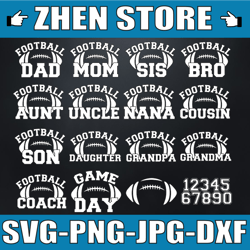 football svg, football svg bundle, football family svg, football dad svg, football mom svg, sport bundle cut file