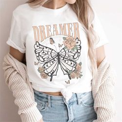 dreamer shirt, retro boho feminist shirt, vintage shirt for women, aesthetic hippie tshirt, trendy shirts for teen