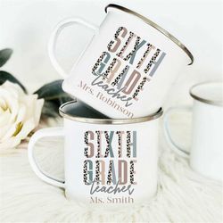 personalized sixth grade teacher mug, back to school 6th grade, gift for teacher appreciation, elementary teacher coffee