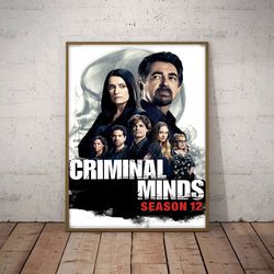 criminal minds home decor, wall art, criminal minds decoration, movie print, movie poster, criminal minds poster