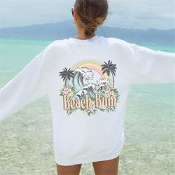 vsco hoodie, beach bum hoodie, tumblr hoodie, trendy hoodie, gift for girl friend, aesthetic oversize sweatshirt, vacati