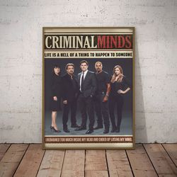 movie print, criminal minds poster, wall art, criminal minds home decor, criminal minds decoration, movie poster
