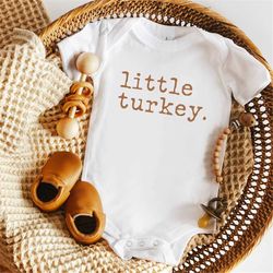 fall baby onesie, little turkey baby onesies, cute fall onesie, cute turkey baby onesies