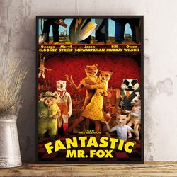 fantastic mr fox poster, fantastic mr fox wall art, decoration, print, movie poster, fantastic mr fox home decor