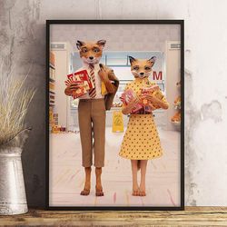 fantastic mr fox poster, fantastic mr fox wall art, fantastic mr fox home decor, print, movie poster, decoration