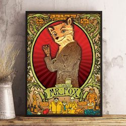 fantastic mr fox home decor, fantastic mr fox poster, fantastic mr fox wall art, decoration, movie poster, print