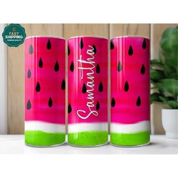 watermelon tumbler personalized, watermelon tumbler gifts, watermelon cup with name, watermelon cup with straw, watermel