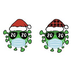 christmas quarantine, 2020 svg, winter svg, virus svg, social distancing, merry christmas png, silhouette svg fies
