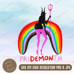 pride month pridemonth demon rainbow cool pride month png, pride month digital, pride month demon t-shirt, equal rights