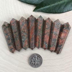 Unakite Double Terminated Point jewelry making