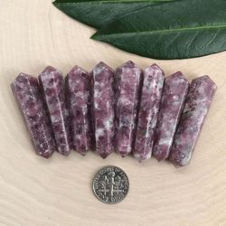 Lepidolite Crystal Double Terminated Point Crystal grid