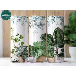 personalized plant tumbler cup, plant tumbler gifts for women, plant lover tumbler cup, plant lover gifts, plant lady cu