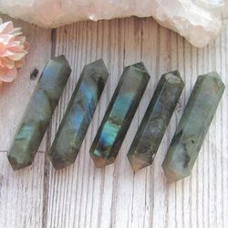 Labradorite Crystal Double Terminated Point Crystal Grids