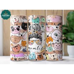 mom life tumbler for mom for mother's day, mother's day gifts for mom, cute cat mom travel mug for her, cat tumbler gift