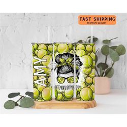 personalized tennis mom tumbler for mother's day gift for mom, new tennis mom gift for mother's day, tennis lover travel