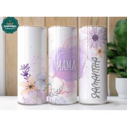 Personalized Floral Mama Tumbler For Mom for Mother's Day, Mothers Day Gift For Mama, Cute Mama Travel Cup, Floral Mama
