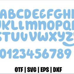 bluey font svg, bluey font otf, bluey letters svg, bluey alphabet svg, bluey svg cricut, bluey svg birthday