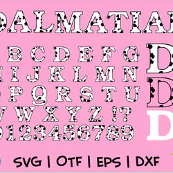 dalmatian layered font svg | dalmatian font svg, dalmatian alphabet svg, layered font for cricut, dalmatian cricut