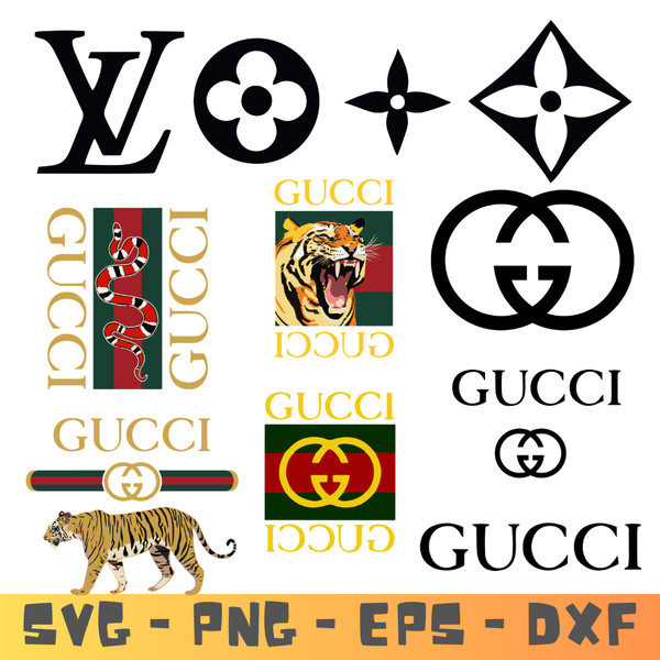 15 Fashion Brands Logos , GUCCI Logo , Louis Vuitton Logo , Chanel Logo ,  Fashion Brand Svg, Brand Svg, Luxury Brand Svg