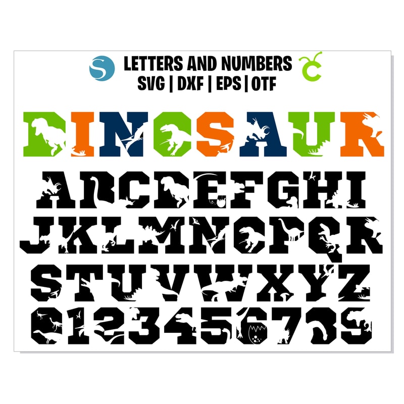 Dinosaur Silhouette Font 1.jpg