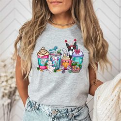 some bunny needs coffee tshirt, easter coffee cups shirt, boston terrier easter shirt, boston terrier gift, easter bunny