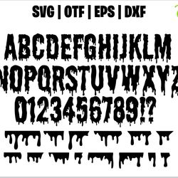 dripping font svg, dripping font otf, dripping font for cricut, dripping blood svg, dripping borders svg cricut