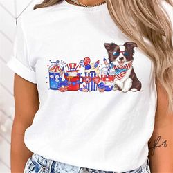 border collie 4th of july shirt, 4th o july shirts, border collie puppy shirt, unapologetic patriot, dog 4th of july shi