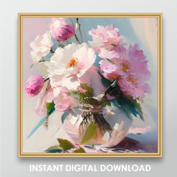 print art bouquet flowers home decor office wall art inexpensive gift large art prints digital posters digital download