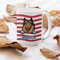 collie 'merica coffee mug, maga coffee cup, patriotic mug, gifts for veterans, maga gifts, collie lover gift, collie coc