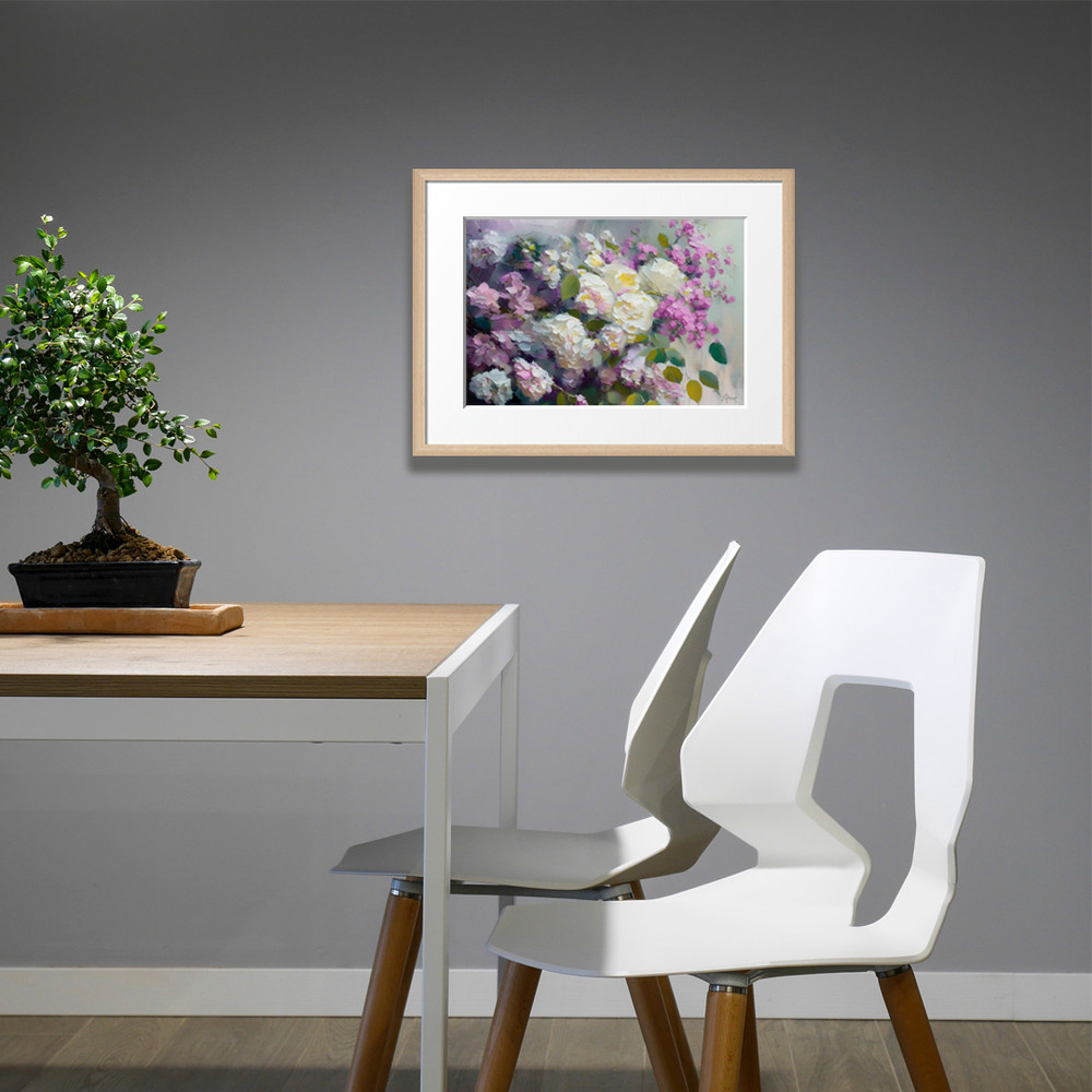 kitchen Art print impasto flowers.jpg