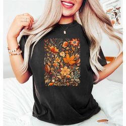 retro vintage boho wildflowers shirt, natural aesthetic shirt, boho floral cottagecore shirt, goblincore shirt, y2k fair