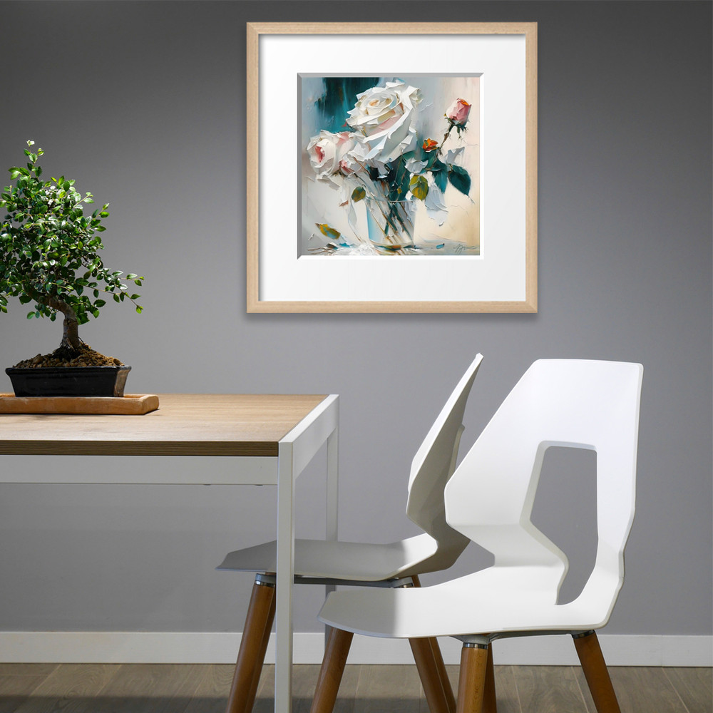 kitchen Art print white roses.jpg
