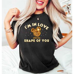 i'm in love with the shape of you, mickey waffle, disney snacks, disney inspired tees, disneyland family vacation, group