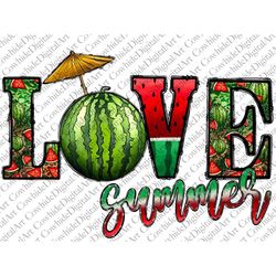 Love Summer Watermelon Png, I Love Summer PNG File, Summer Design, Watermelon, Sublimation Designs Downloads,Digital Dow