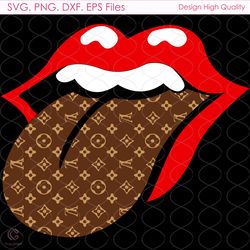lv sexy lips svg, lips logo svg, lv pattern svg, lv lips svg