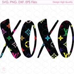 lv dark xoxo logo, xoxo logo svg, lv logo svg, lv xoxo svg
