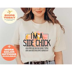im a side chick shirt, happy thanksgiving womens tshirt, funny thanksgiving fall feast matching family tee, side chicks
