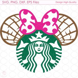 minnie starbucks mandala svg, minnie mouse svg, starbucks logo svg, logo svg