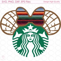starbucks minnie head mandala, starbucks mandala svg, minnie starbucks svg