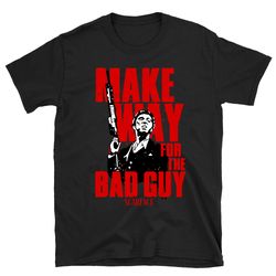 scarface unleashed bloodstained legacy t shirt, scarface shirt, scarface t shirt, scarface tshirt, crime drama movie