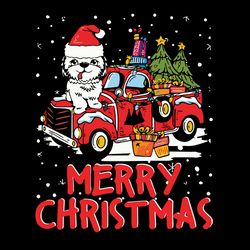 merry christmas svg, truck noen svg, truck noen christmas svg, silhouette svg fies