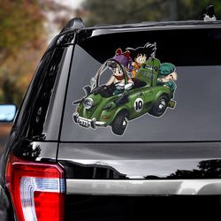 anime car sticker, dragon ball sticker, dragon ball decal, anime car decal, sticker for car, anime decal for car